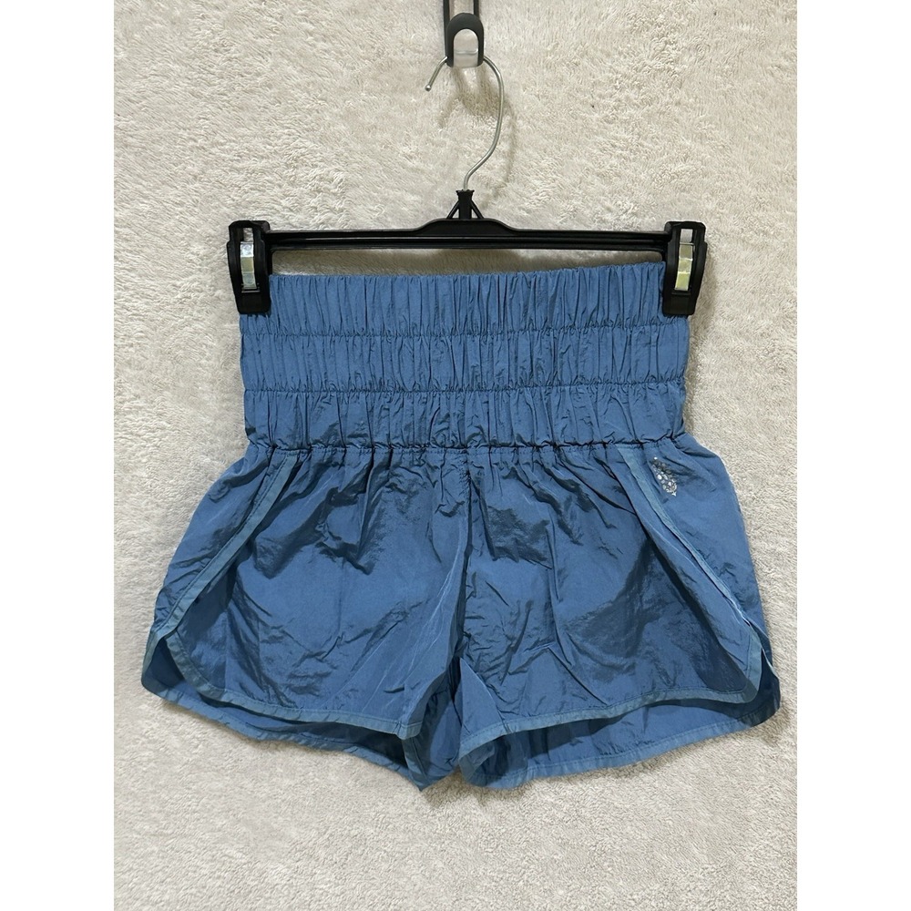 Free People Blue High-Waist Athletic Shorts